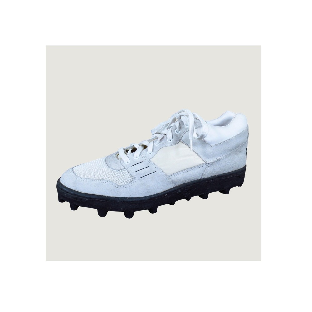Pony Blitz Mens Cleats Size 14 Turf Training Shoes White Grey Suede Mesh